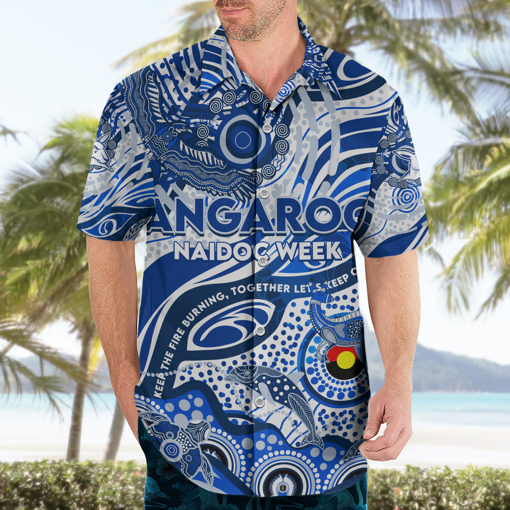 Custom NAIDOC Week 2024 Kangaroos Hawaiian Shirt Aboriginal Animals Keep The Fire Burning