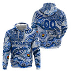 Custom NAIDOC Week 2024 Kangaroos Hoodie Aboriginal Animals Keep The Fire Burning