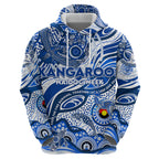 Custom NAIDOC Week 2024 Kangaroos Hoodie Aboriginal Animals Keep The Fire Burning