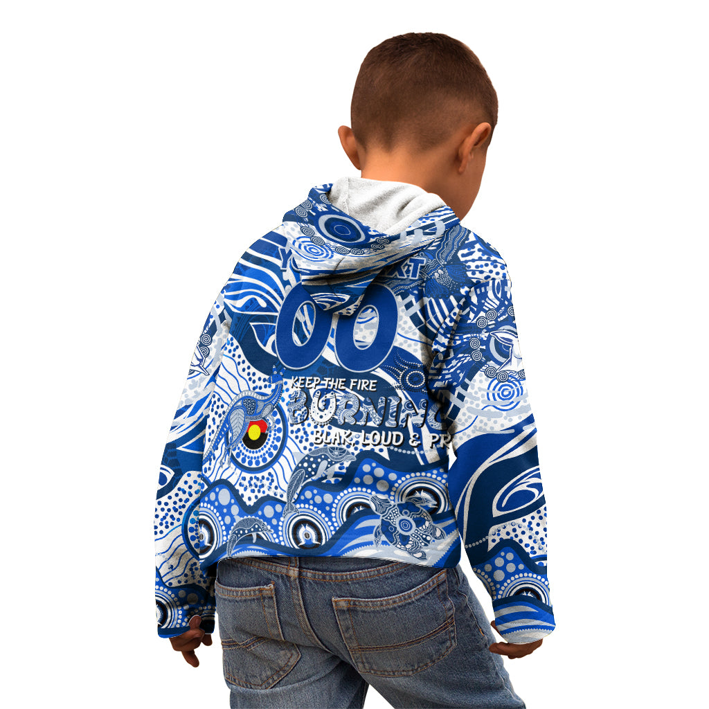 Custom NAIDOC Week 2024 Kangaroos Kid Hoodie Aboriginal Animals Keep The Fire Burning
