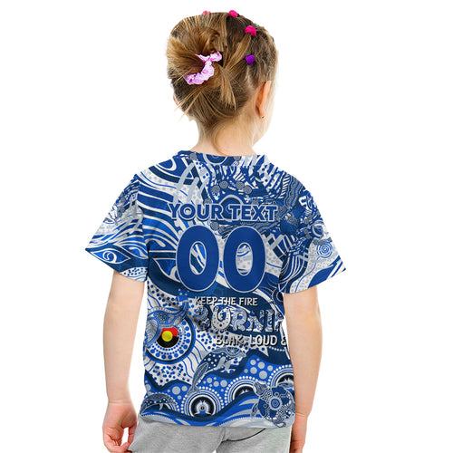 Custom NAIDOC Week 2024 Kangaroos Kid T Shirt Aboriginal Animals Keep The Fire Burning