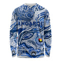 Custom NAIDOC Week 2024 Kangaroos Long Sleeve Shirt Aboriginal Animals Keep The Fire Burning