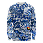 Custom NAIDOC Week 2024 Kangaroos Long Sleeve Shirt Aboriginal Animals Keep The Fire Burning