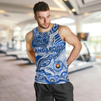 Custom NAIDOC Week 2024 Kangaroos Men Tank Top Aboriginal Animals Keep The Fire Burning