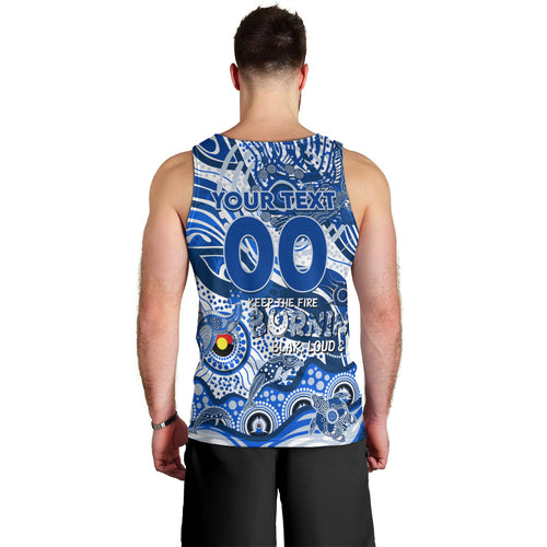 Custom NAIDOC Week 2024 Kangaroos Men Tank Top Aboriginal Animals Keep The Fire Burning