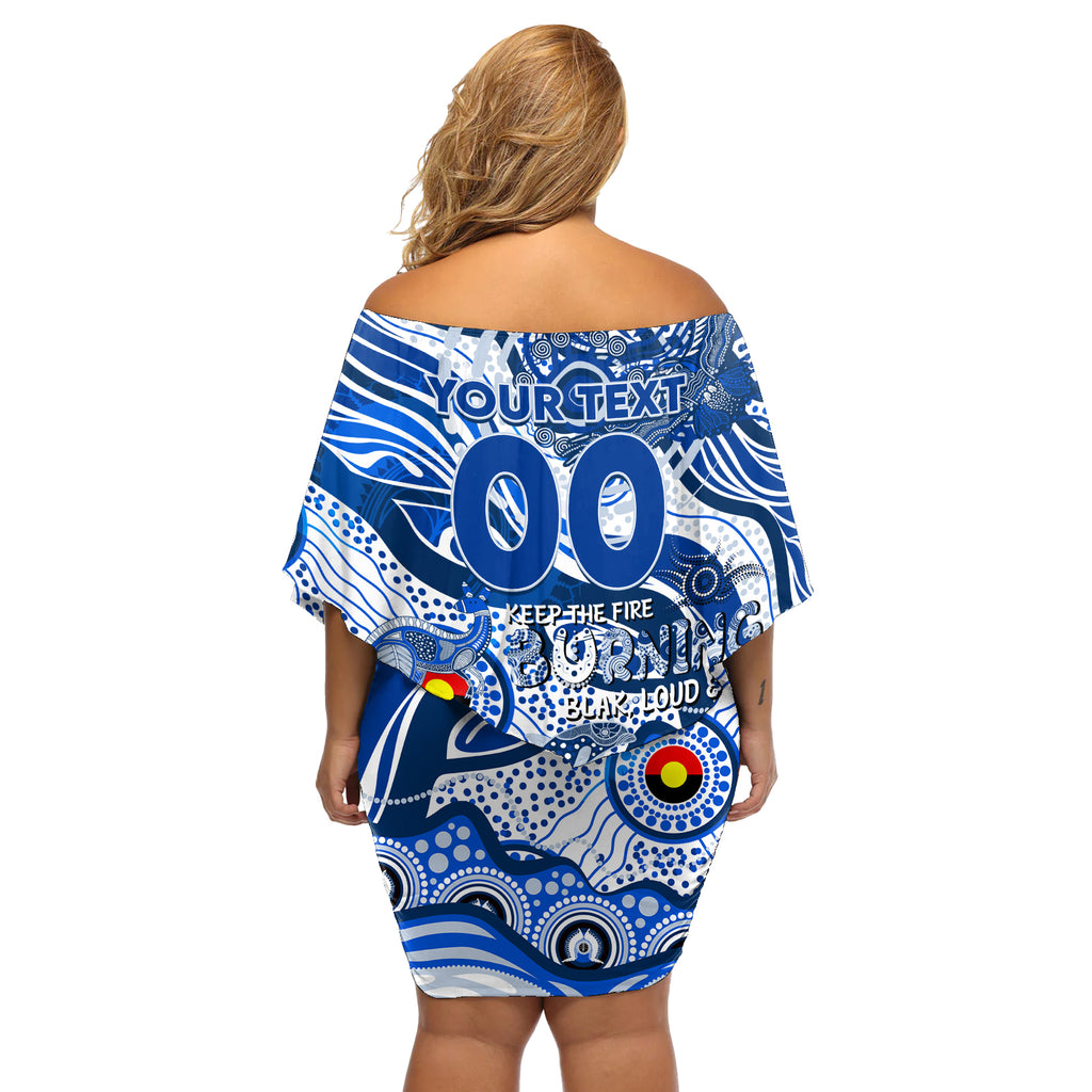 Custom NAIDOC Week 2024 Kangaroos Off Shoulder Short Dress Aboriginal Animals Keep The Fire Burning