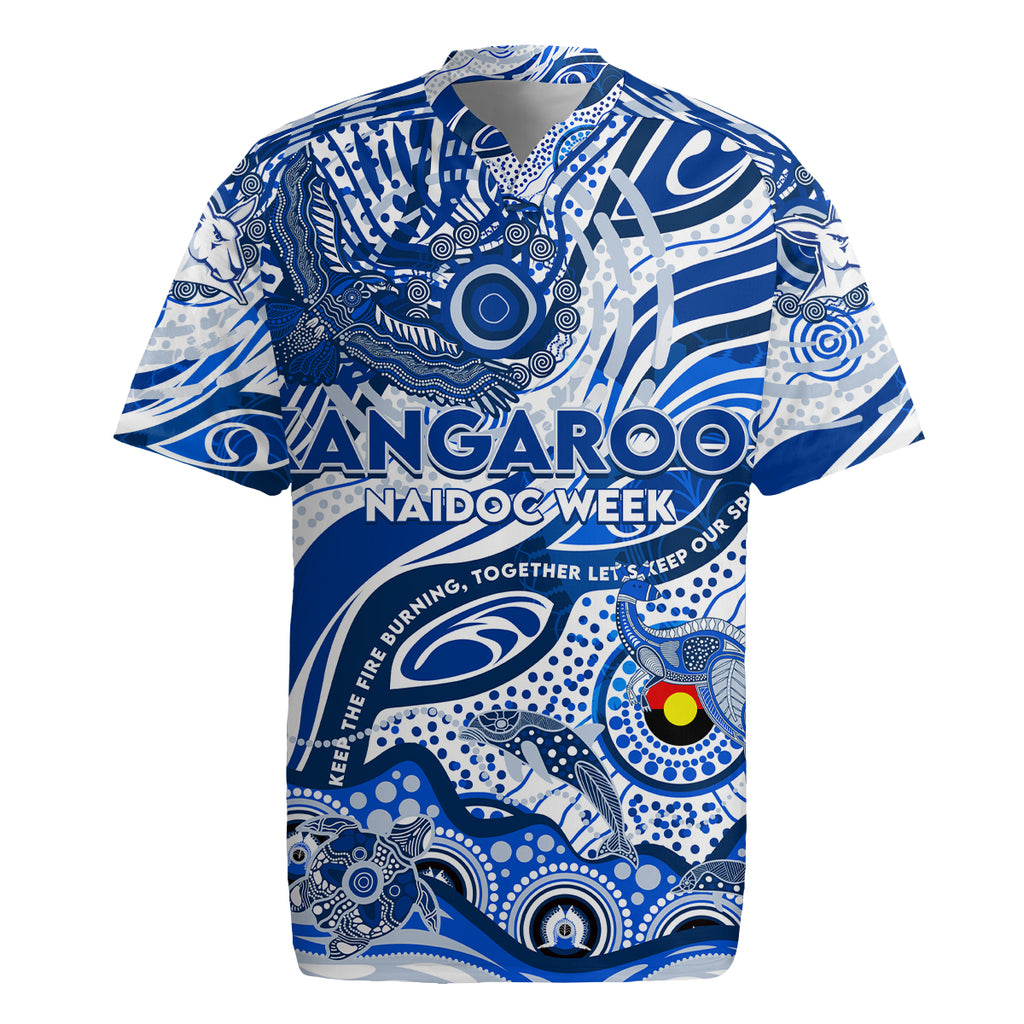 Custom NAIDOC Week 2024 Kangaroos Rugby Jersey Aboriginal Animals Keep The Fire Burning