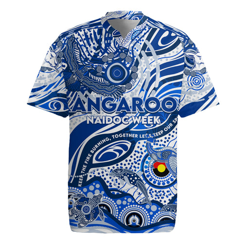 Custom NAIDOC Week 2024 Kangaroos Rugby Jersey Aboriginal Animals Keep The Fire Burning