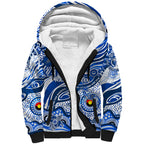 Custom NAIDOC Week 2024 Kangaroos Sherpa Hoodie Aboriginal Animals Keep The Fire Burning