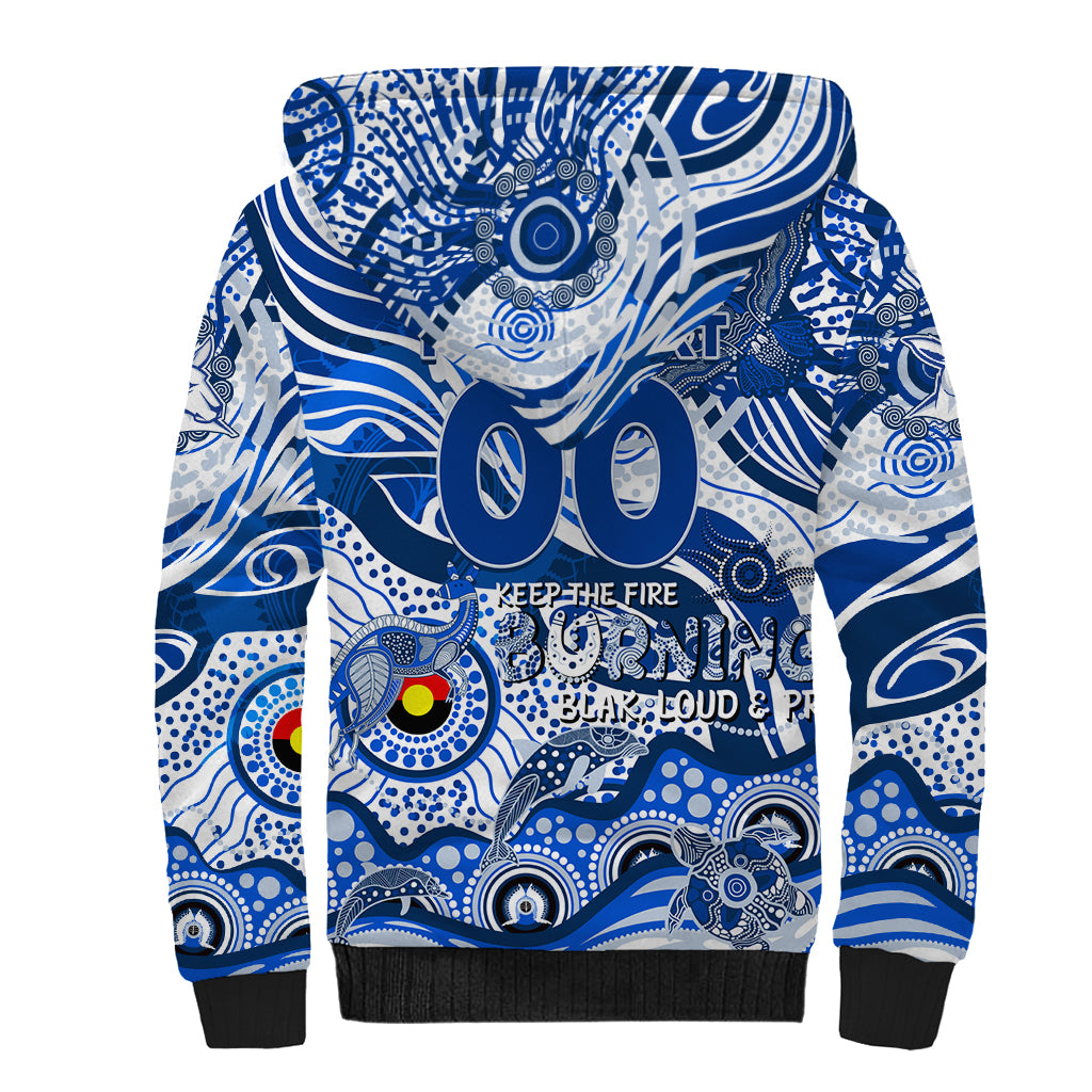 Custom NAIDOC Week 2024 Kangaroos Sherpa Hoodie Aboriginal Animals Keep The Fire Burning
