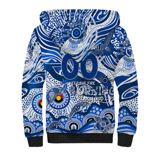 Custom NAIDOC Week 2024 Kangaroos Sherpa Hoodie Aboriginal Animals Keep The Fire Burning