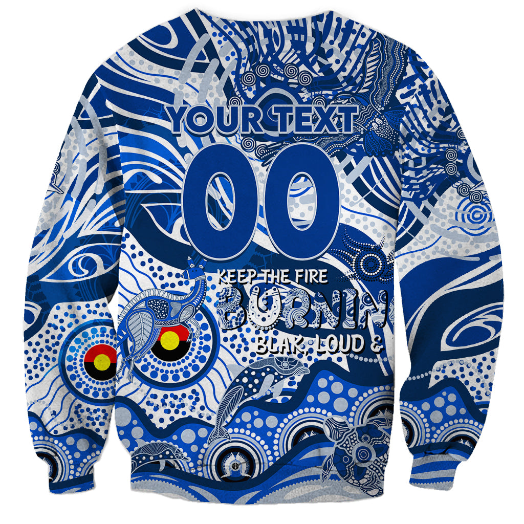 Custom NAIDOC Week 2024 Kangaroos Sweatshirt Aboriginal Animals Keep The Fire Burning