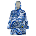 Custom NAIDOC Week 2024 Kangaroos Wearable Blanket Hoodie Aboriginal Animals Keep The Fire Burning