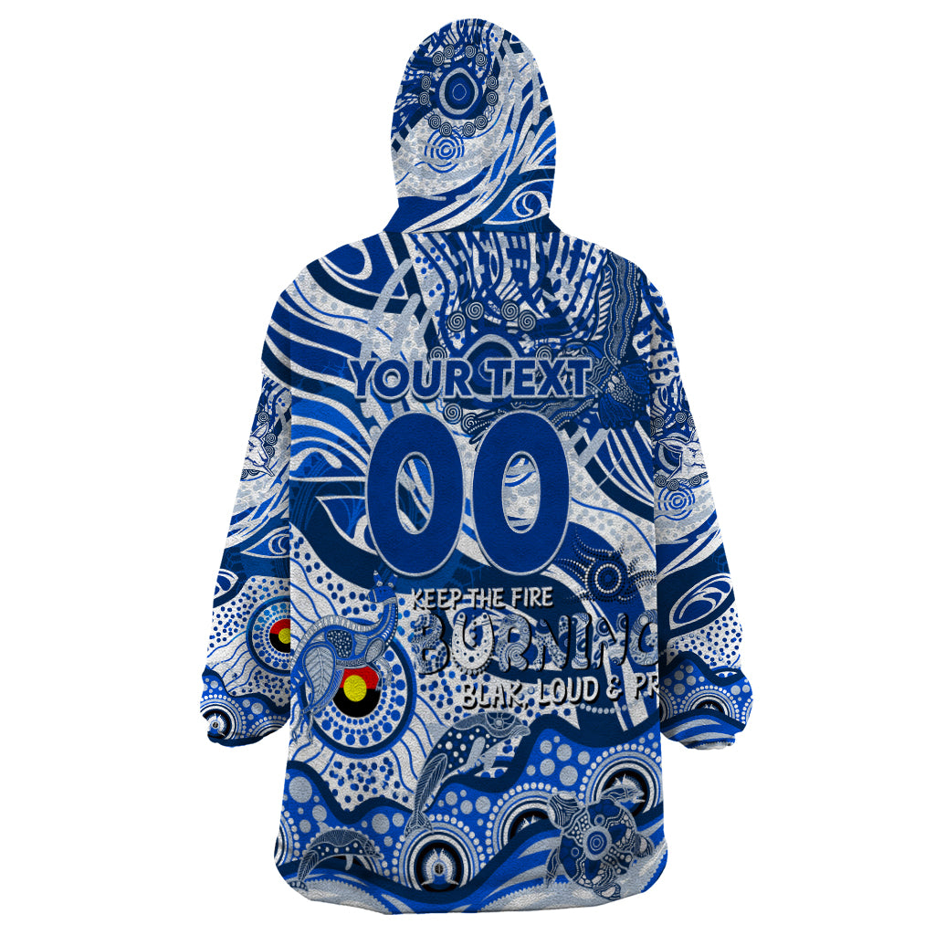 Custom NAIDOC Week 2024 Kangaroos Wearable Blanket Hoodie Aboriginal Animals Keep The Fire Burning