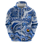 Custom NAIDOC Week 2024 Kangaroos Zip Hoodie Aboriginal Animals Keep The Fire Burning