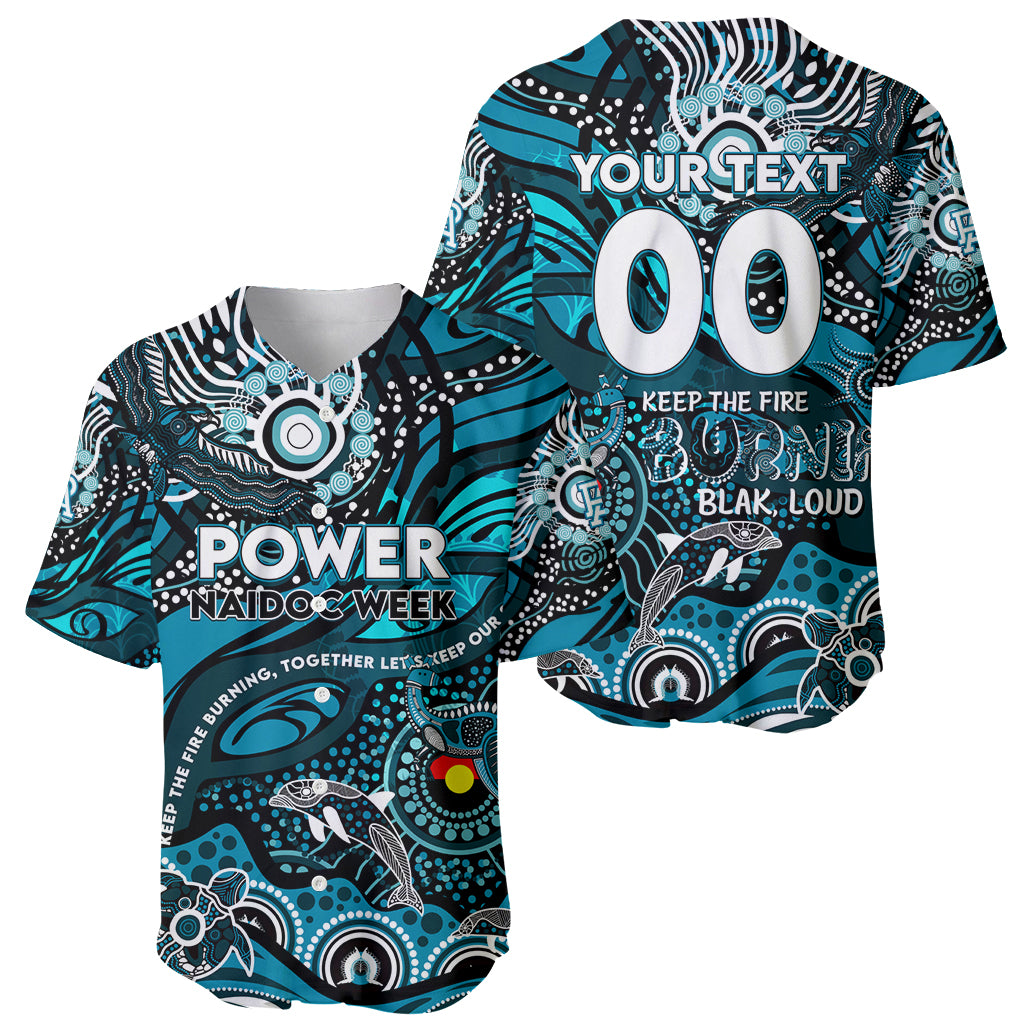 Custom NAIDOC Week 2024 Power Baseball Jersey Aboriginal Animals Keep The Fire Burning