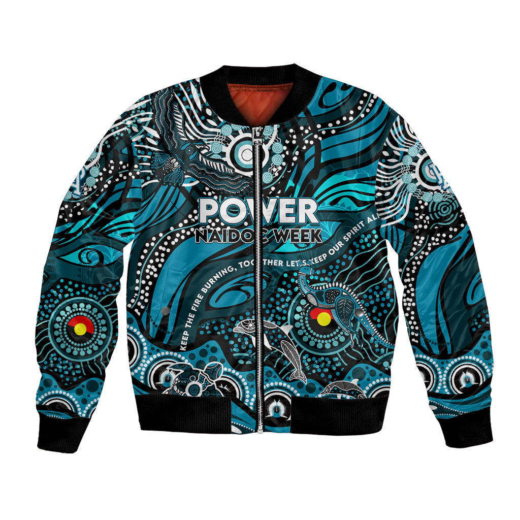 Custom NAIDOC Week 2024 Power Bomber Jacket Aboriginal Animals Keep The Fire Burning