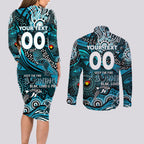 Custom NAIDOC Week 2024 Power Couples Matching Long Sleeve Bodycon Dress and Long Sleeve Button Shirt Aboriginal Animals Keep The Fire Burning