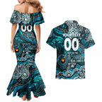 Custom NAIDOC Week 2024 Power Couples Matching Mermaid Dress and Hawaiian Shirt Aboriginal Animals Keep The Fire Burning