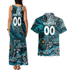 Custom NAIDOC Week 2024 Power Couples Matching Tank Maxi Dress and Hawaiian Shirt Aboriginal Animals Keep The Fire Burning