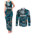 Custom NAIDOC Week 2024 Power Couples Matching Tank Maxi Dress and Long Sleeve Button Shirt Aboriginal Animals Keep The Fire Burning