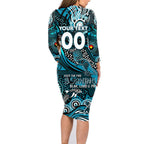 Custom NAIDOC Week 2024 Power Family Matching Long Sleeve Bodycon Dress and Hawaiian Shirt Aboriginal Animals Keep The Fire Burning