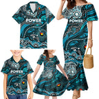 Custom NAIDOC Week 2024 Power Family Matching Mermaid Dress and Hawaiian Shirt Aboriginal Animals Keep The Fire Burning