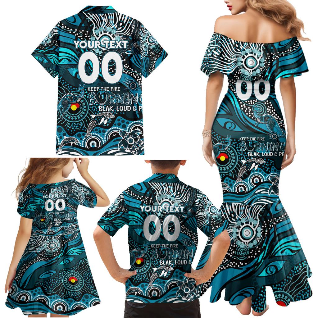 Custom NAIDOC Week 2024 Power Family Matching Mermaid Dress and Hawaiian Shirt Aboriginal Animals Keep The Fire Burning