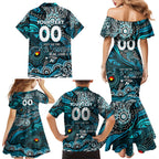 Custom NAIDOC Week 2024 Power Family Matching Mermaid Dress and Hawaiian Shirt Aboriginal Animals Keep The Fire Burning