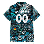 Custom NAIDOC Week 2024 Power Family Matching Short Sleeve Bodycon Dress and Hawaiian Shirt Aboriginal Animals Keep The Fire Burning