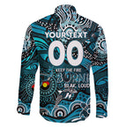 Custom NAIDOC Week 2024 Power Family Matching Short Sleeve Bodycon Dress and Hawaiian Shirt Aboriginal Animals Keep The Fire Burning