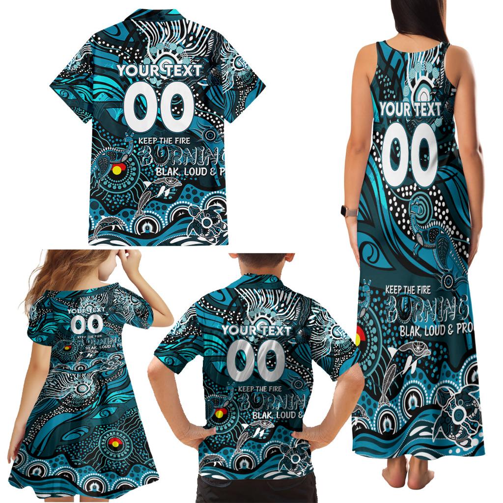 Custom NAIDOC Week 2024 Power Family Matching Tank Maxi Dress and Hawaiian Shirt Aboriginal Animals Keep The Fire Burning