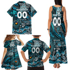 Custom NAIDOC Week 2024 Power Family Matching Tank Maxi Dress and Hawaiian Shirt Aboriginal Animals Keep The Fire Burning