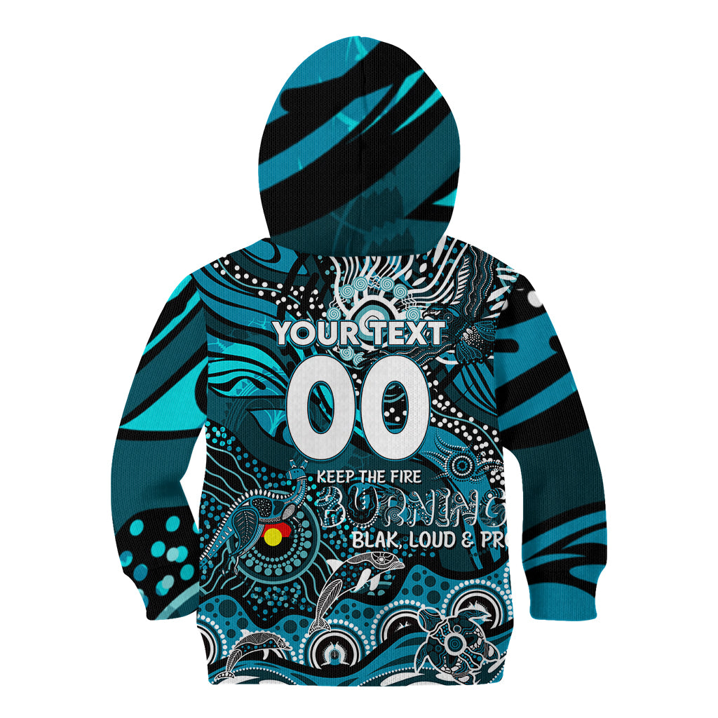 Custom NAIDOC Week 2024 Power Kid Hoodie Aboriginal Animals Keep The Fire Burning