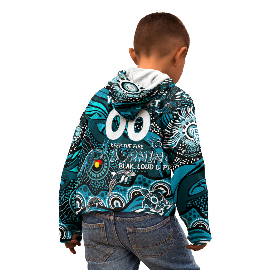 Custom NAIDOC Week 2024 Power Kid Hoodie Aboriginal Animals Keep The Fire Burning