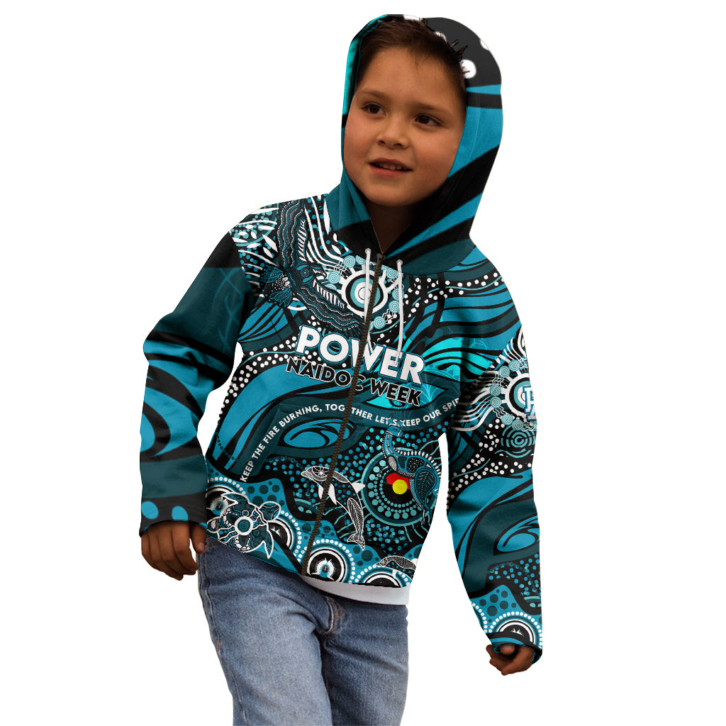 Custom NAIDOC Week 2024 Power Kid Hoodie Aboriginal Animals Keep The Fire Burning