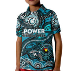 Custom NAIDOC Week 2024 Power Kid Polo Shirt Aboriginal Animals Keep The Fire Burning