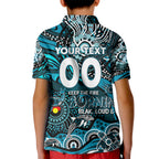 Custom NAIDOC Week 2024 Power Kid Polo Shirt Aboriginal Animals Keep The Fire Burning