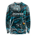 Custom NAIDOC Week 2024 Power Long Sleeve Shirt Aboriginal Animals Keep The Fire Burning
