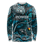 Custom NAIDOC Week 2024 Power Long Sleeve Shirt Aboriginal Animals Keep The Fire Burning