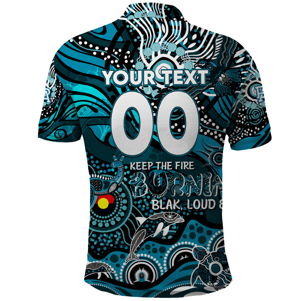 Custom NAIDOC Week 2024 Power Polo Shirt Aboriginal Animals Keep The Fire Burning
