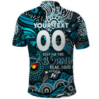 Custom NAIDOC Week 2024 Power Polo Shirt Aboriginal Animals Keep The Fire Burning