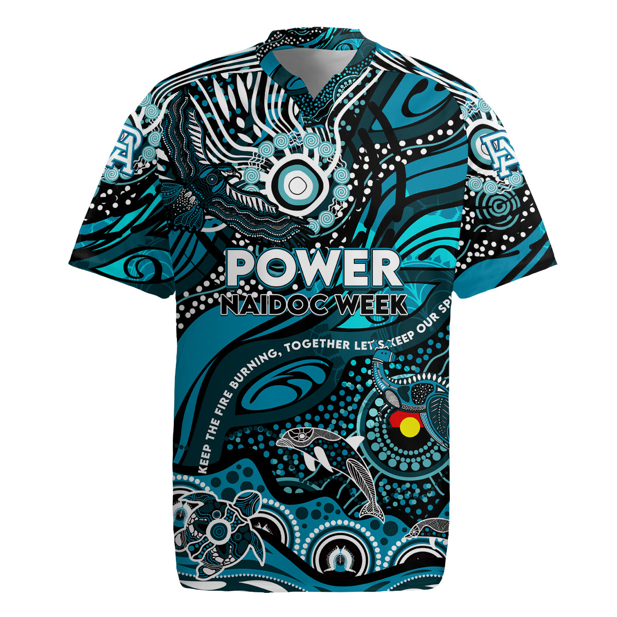 Custom NAIDOC Week 2024 Power Rugby Jersey Aboriginal Animals Keep The Fire Burning