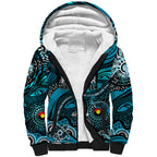 Custom NAIDOC Week 2024 Power Sherpa Hoodie Aboriginal Animals Keep The Fire Burning