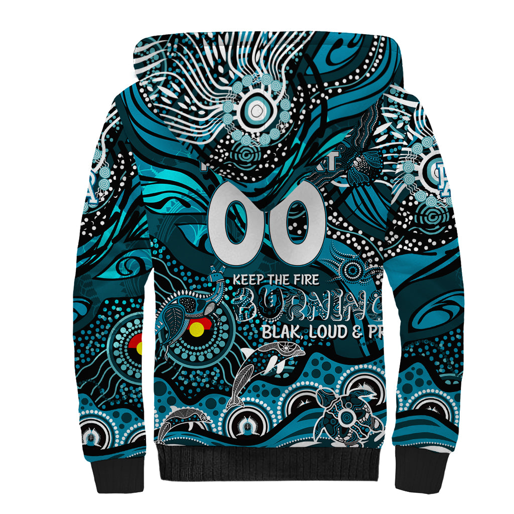 Custom NAIDOC Week 2024 Power Sherpa Hoodie Aboriginal Animals Keep The Fire Burning