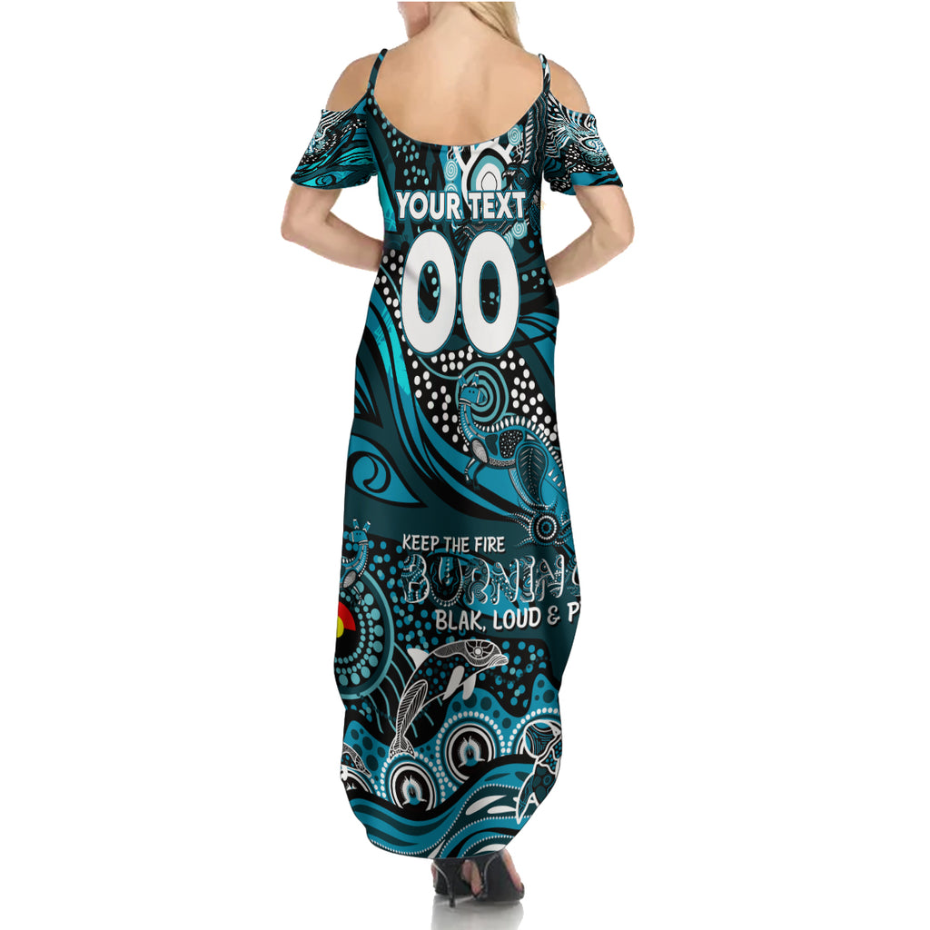 Custom NAIDOC Week 2024 Power Summer Maxi Dress Aboriginal Animals Keep The Fire Burning