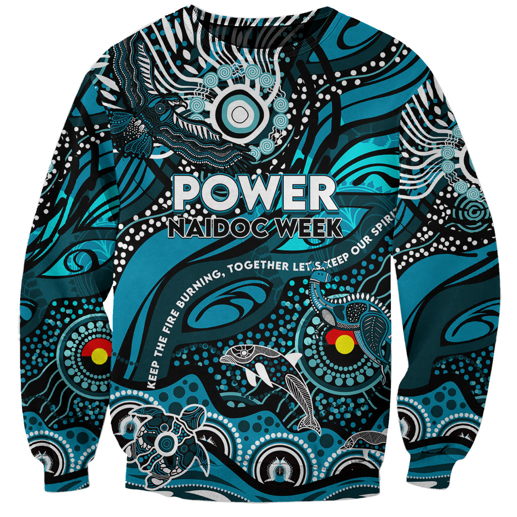 Custom NAIDOC Week 2024 Power Sweatshirt Aboriginal Animals Keep The Fire Burning