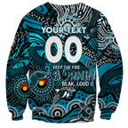 Custom NAIDOC Week 2024 Power Sweatshirt Aboriginal Animals Keep The Fire Burning