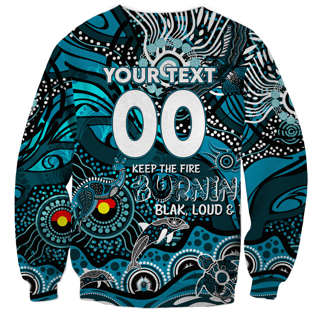Custom NAIDOC Week 2024 Power Sweatshirt Aboriginal Animals Keep The Fire Burning