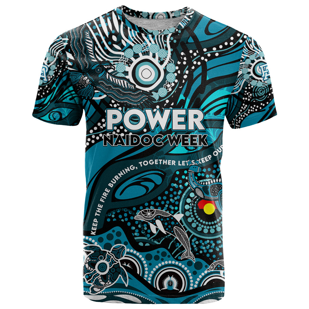 Custom NAIDOC Week 2024 Power T Shirt Aboriginal Animals Keep The Fire Burning